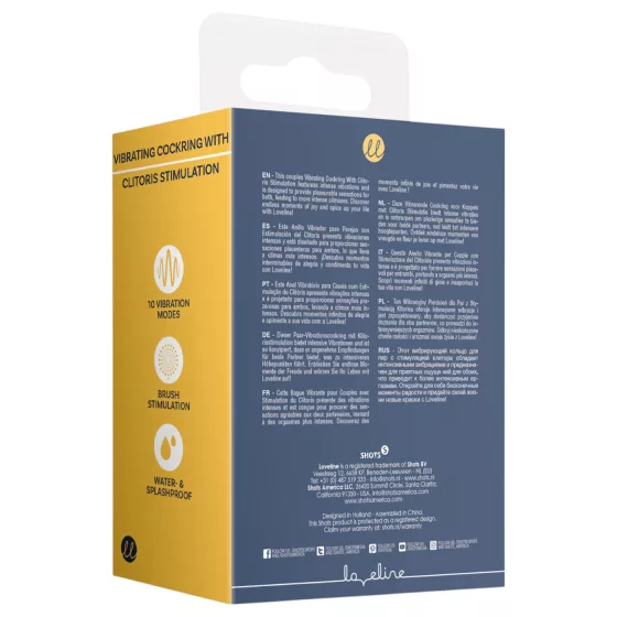 Loveline - Vibrating Penis Ring with Clitoral Stimulator (Gray)