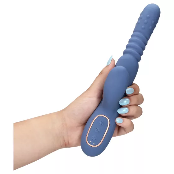 Loveline - warming thrusting vibrator (blue)