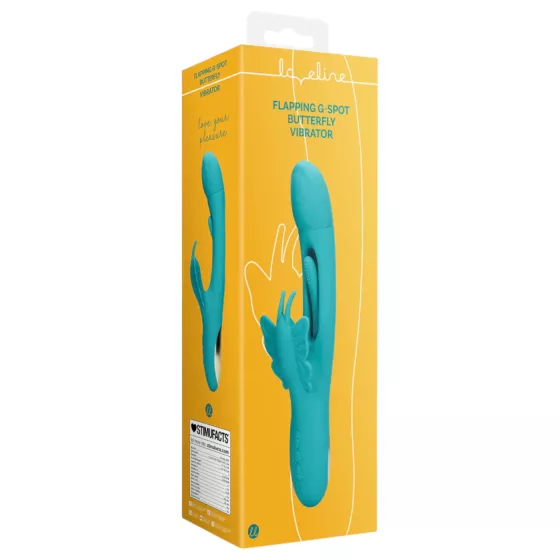 Loveline - butterfly, tongue vibrator (turquoise)