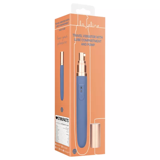 Loveline Travel - Rechargeable Vibrator with Lubricant Reservoir (Pastel Blue)