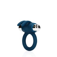   Loveline - battery operated, bunny clitoral vibrator, vibrating penis ring (blue)