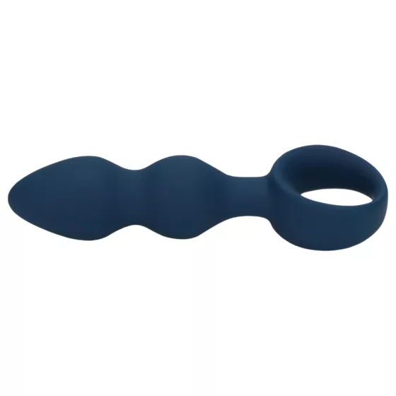 Loveline - Blue Ringed Anal Dildo - Medium Size