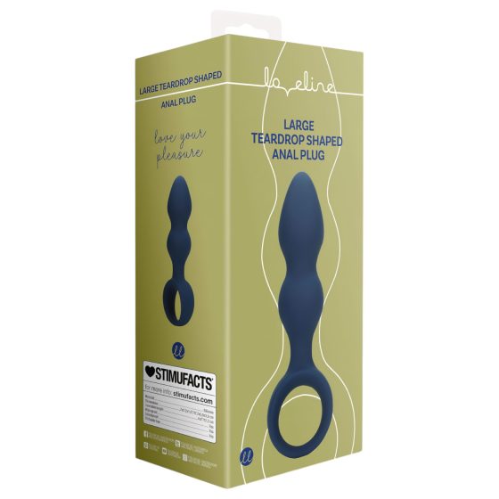Loveline - Large Ringed Anal Plug (Blue)