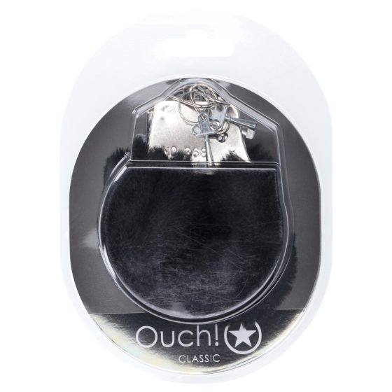 Ouch! - Plush Handcuffs (Black)