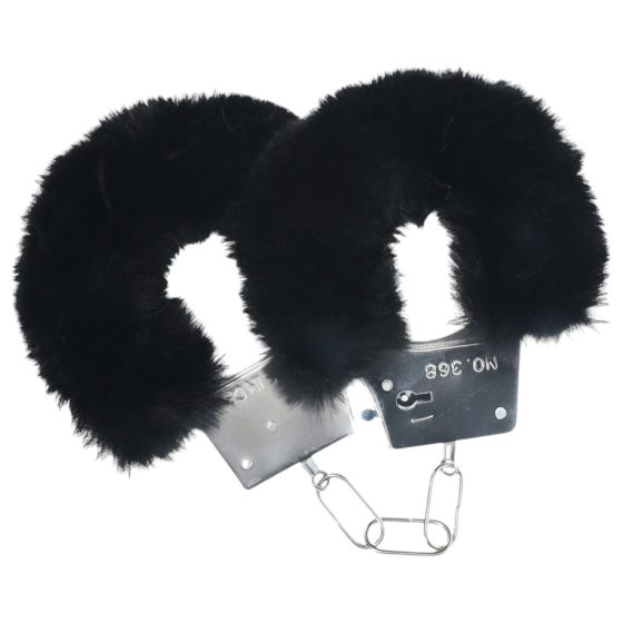 Ouch! - Plush Handcuffs (Black)