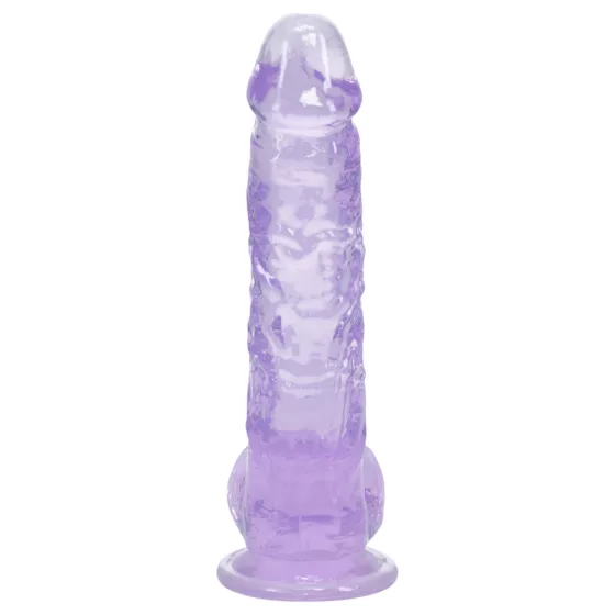 RealRock - realistic dildo with balls (purple) - 12.7 cm