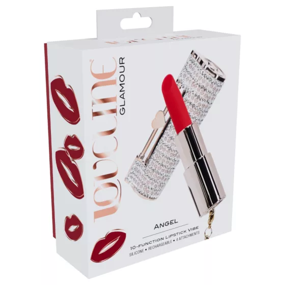 Loveline Angel - lipstick vibrator with 4 attachments (pink)