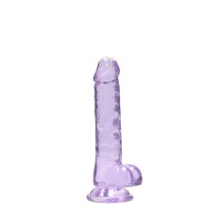 REALROCK - Lifelike Clear Dildo - Purple (17cm)