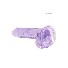 REALROCK - Lifelike Clear Dildo - Purple (17cm)
