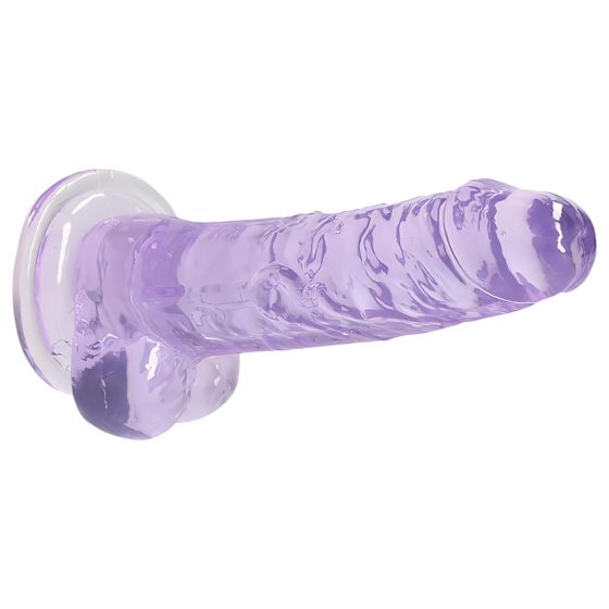 REALROCK - Lifelike Clear Dildo - Purple (17cm)