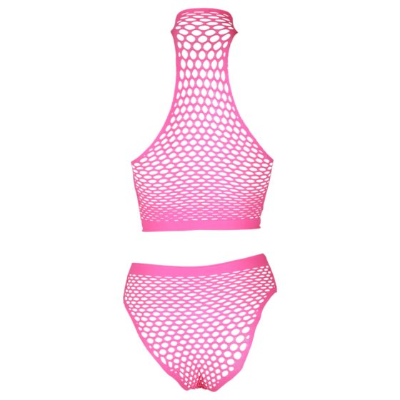 Ouch! - Glow-in-the-Dark Lingerie Set (Pink)