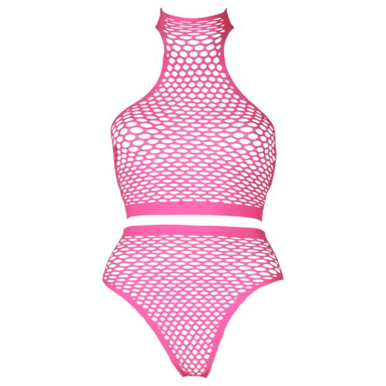 Ouch! - Glow-in-the-Dark Lingerie Set (Pink)
