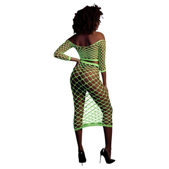 Ouch! - Neon Green Glow-in-the-Dark Skirt & Top Set