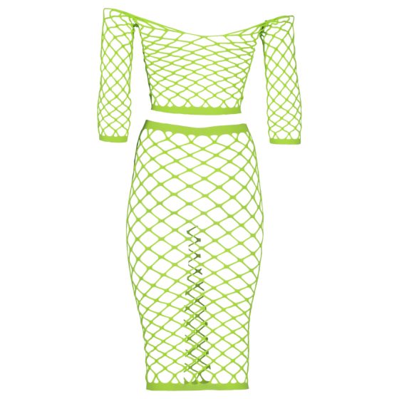 Ouch! - Neon Green Glow-in-the-Dark Skirt & Top Set