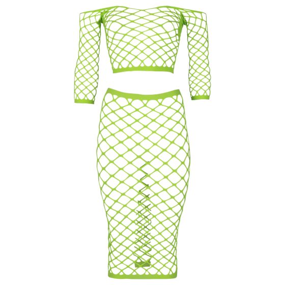 Ouch! - Neon Green Glow-in-the-Dark Skirt & Top Set