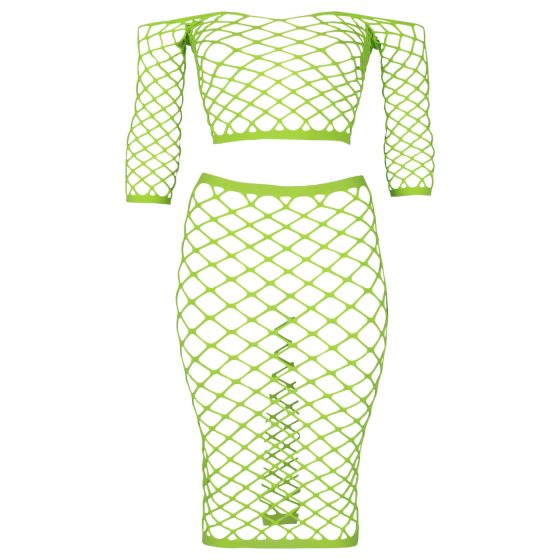 Ouch! - Neon Green Glow-in-the-Dark Skirt & Top Set