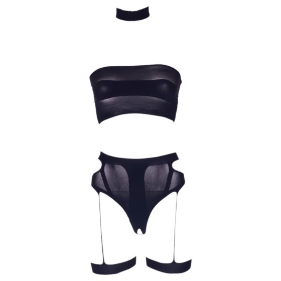 Le Désir Plus Size - 3-piece lingerie set - black (XL-4XL)