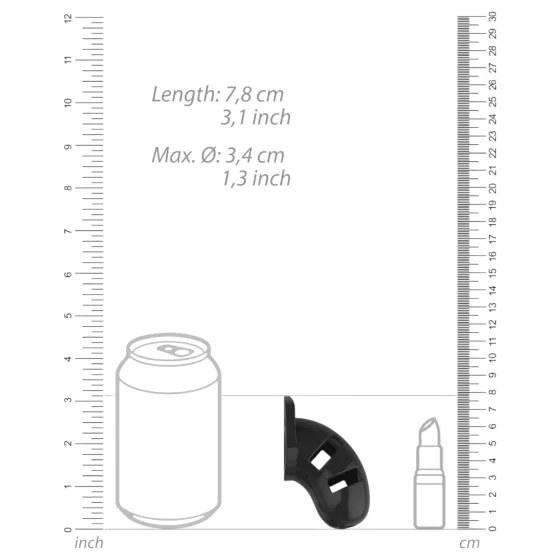 ManCage - Model 13 penis cage (black) - 6.5 cm
