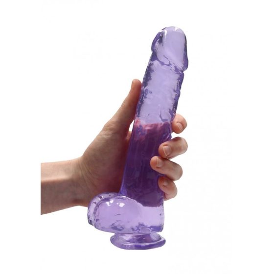 REALROCK - translucent lifelike dildo - purple (22cm)