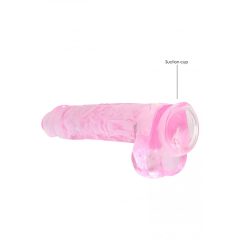REALROCK - translucent lifelike dildo - pink (22cm)