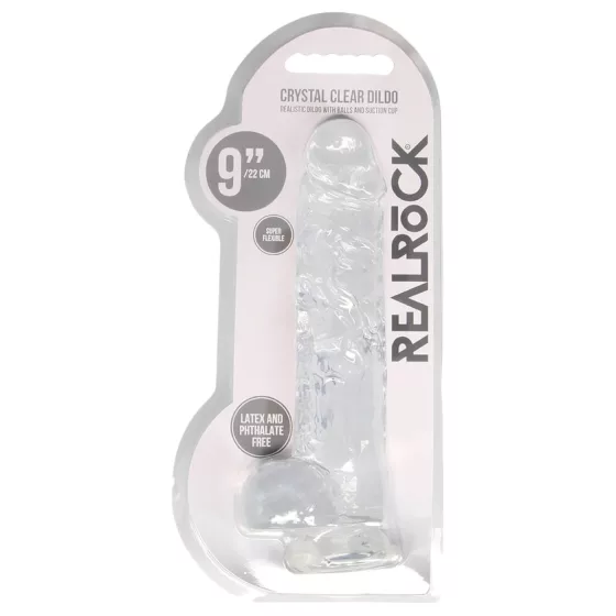 REALROCK - Transparent Lifelike Dildo - Clear (22cm)