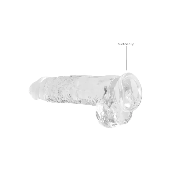 REALROCK - Transparent Lifelike Dildo - Clear (22cm)