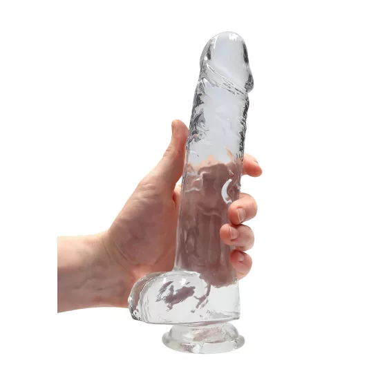 REALROCK - Transparent Lifelike Dildo - Clear (22cm)