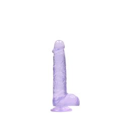 REALROCK - Lifelike Transparent Dildo - Purple (15cm)