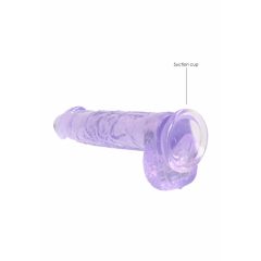 REALROCK - translucent lifelike dildo - purple (15cm)