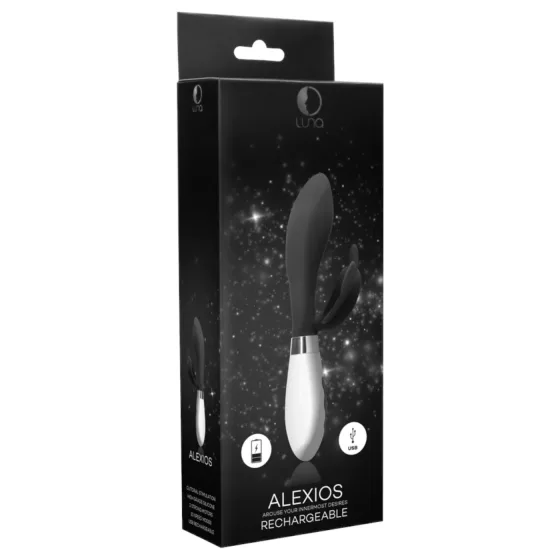 Alexios - Butterfly Clitoral Vibrator with Flexible Arm (Black)