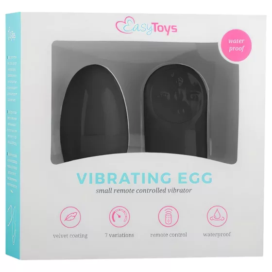 Easytoys - 7-Mode Wireless Vibrating Egg (Black)
