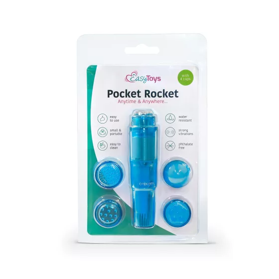Easytoys Pocket Rocket - Vibrating Set - Blue (5-piece)