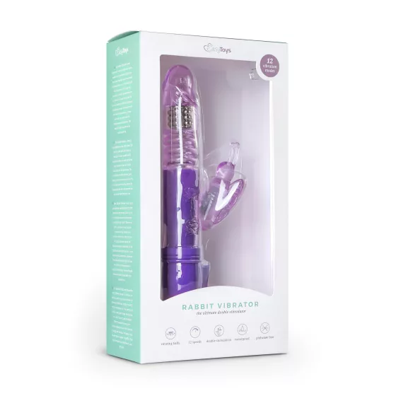 Easytoys Butterfly - Rotating & Thrusting Vibrator (Purple)
