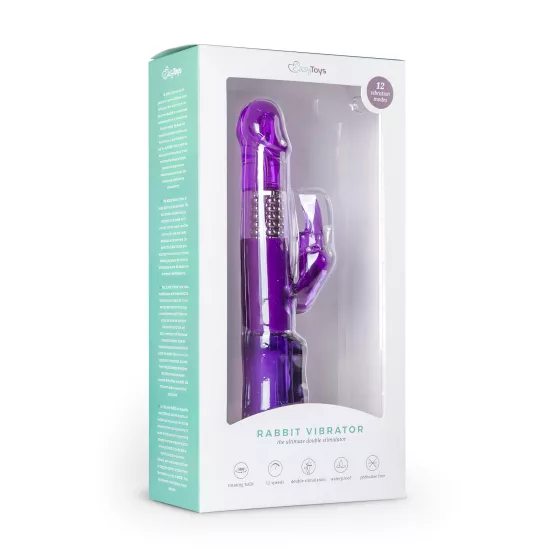 Easytoys Rabbit - Rotating Pearl Clitoral Vibrator (Purple)