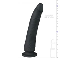 Easytoys - 100% Silicone Suction Cup Dildo (21cm) - Black