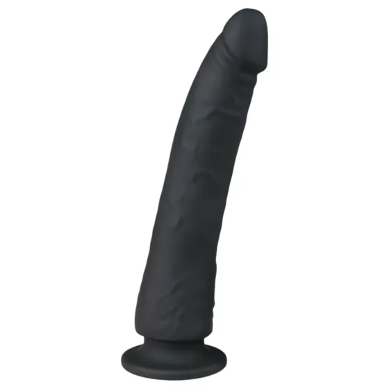 Easytoys - 100% Silicone Suction Cup Dildo (21cm) - Black