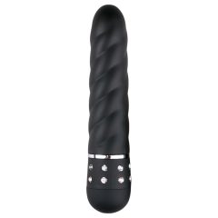 Easytoys Diamond Twirled - Twisted Rod Vibrator (Black)