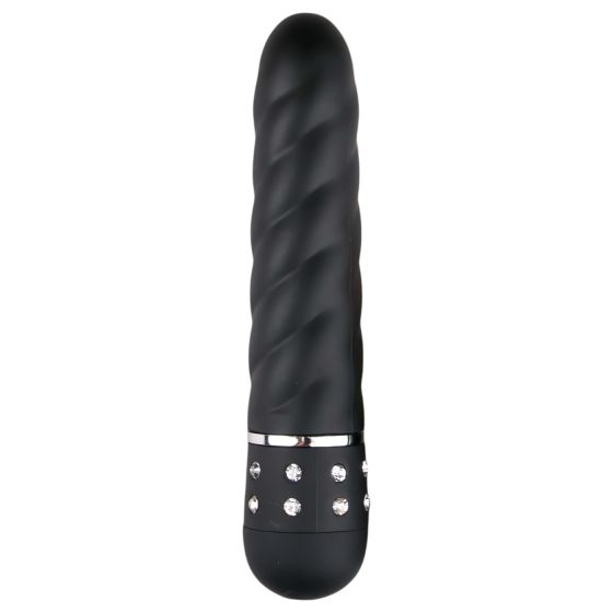 Easytoys Diamond Twirled - Twisted Rod Vibrator (Black)