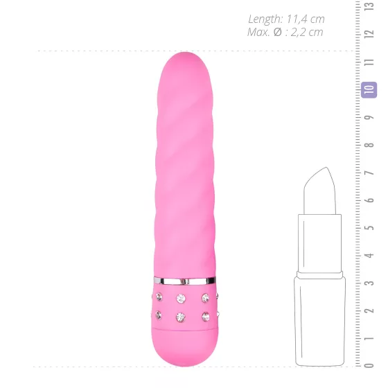 Easytoys Diamond - Twisted Rod Vibrator (Pink)