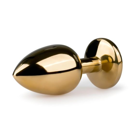 EasyToys Metal No.1 - Gold Anal Plug with Purple Gem (2.5cm)