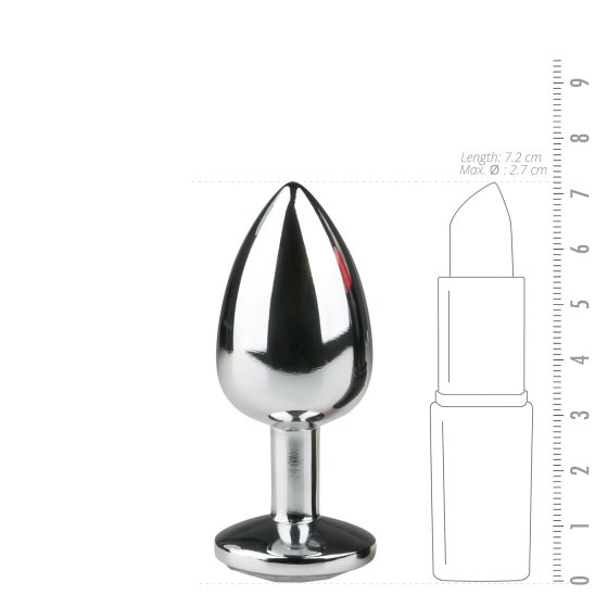 Easytoys - Metallic Anal Plug (Silver-White)