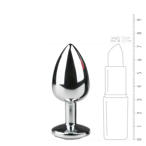 EasyToys - metal anal plug (silver-white)