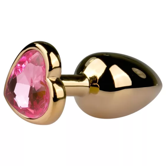 Easytoys Metal No.3 - Gold-Pink Anal Plug (1 inch)