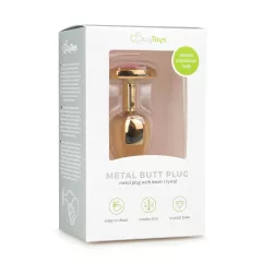 Easytoys Metal No.3 - Gold-Pink Anal Plug (1 inch)