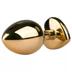 Easytoys Metal No.7 - Pink Gem Gold Anal Plug (3cm)