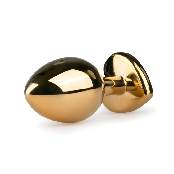 Easytoys Metal No.7 - Pink Gem Gold Anal Plug (3cm)