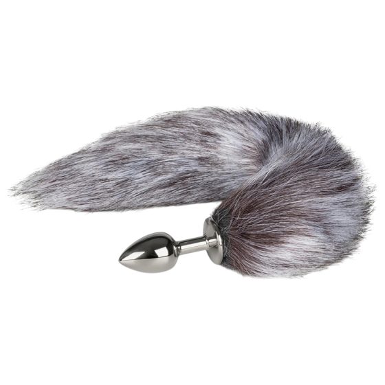 Easytoys Fox NO5 - Silver Metal Anal Plug with Fox Tail