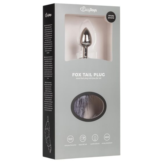 Easytoys Fox NO5 - Silver Metal Anal Plug with Fox Tail