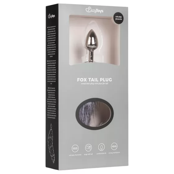 Easytoys Fox NO5 - Silver Anal Plug with Silver Fox Tail