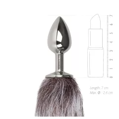 Easytoys Fox NO5 - Silver Anal Plug with Silver Fox Tail